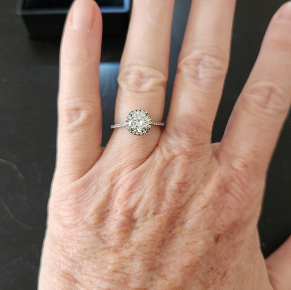 Moissanite Diamond Engagement Ring Brilliant Round Cut GRA S925 1 Ct Size 6 - Picture 11 of 11